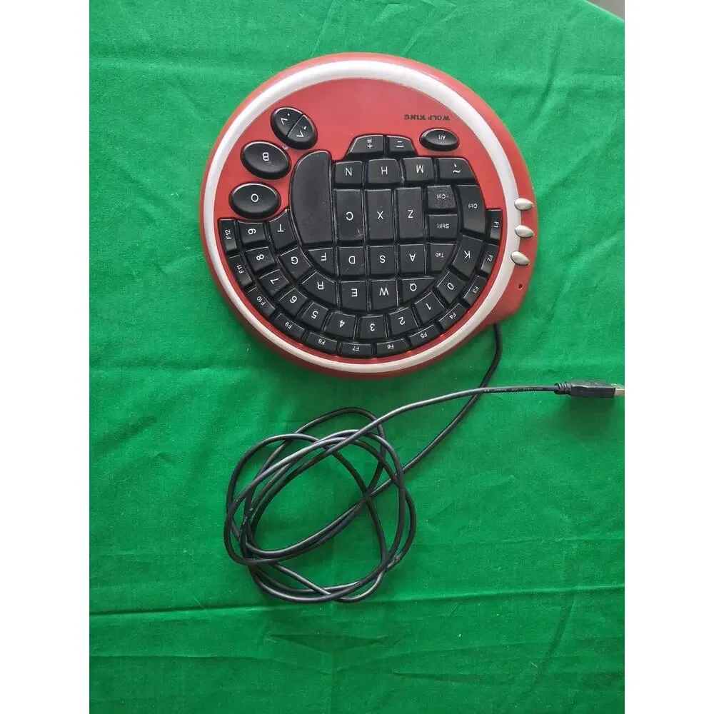 Wolf King Warrior DK2388U USB Gaming Keyboard Red Black Fully Tested